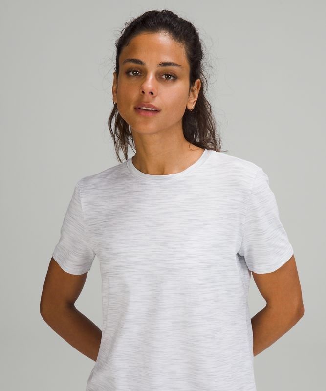 Lululemon Love Crew Blast Dam Grå Vita | WLKB-57829