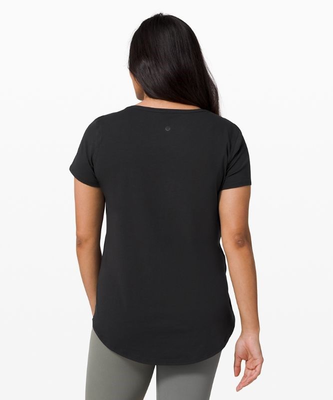 Lululemon Love Crew Short Sleeve T-Shirt Lightweight Blast Dam Svarta | QIER-34761