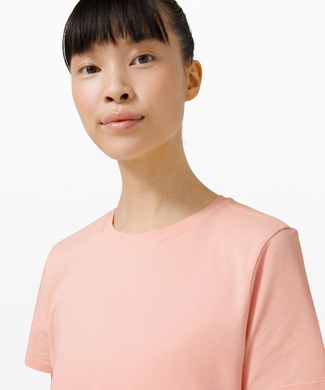 Lululemon Love Crew Short Sleeve T-Shirt Blast Dam Rosa Vita | PREI-04973