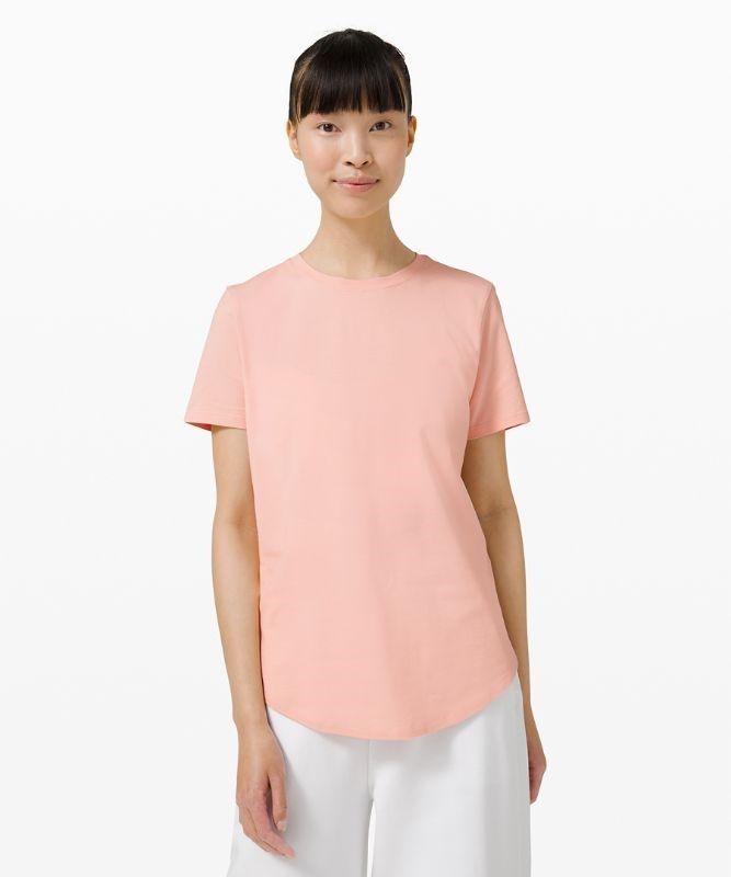 Lululemon Love Crew Short Sleeve T-Shirt Blast Dam Rosa Vita | PREI-04973