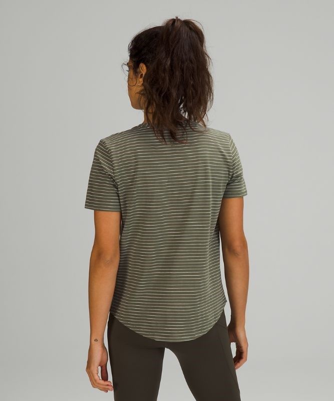 Lululemon Love Crew Short Sleeve T-Shirt Blast Dam Olivgröna Vita | ODUV-61823
