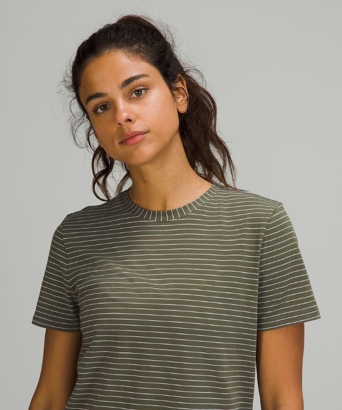 Lululemon Love Crew Short Sleeve T-Shirt Blast Dam Olivgröna Vita | ODUV-61823