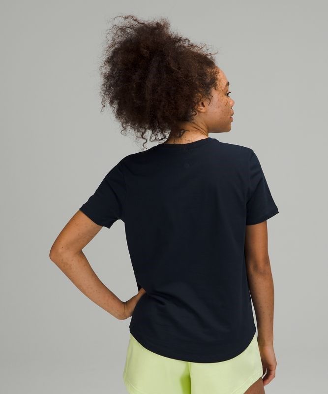 Lululemon Love Crew Short Sleeve T-Shirt Blast Dam Marinblå | IPTQ-50136