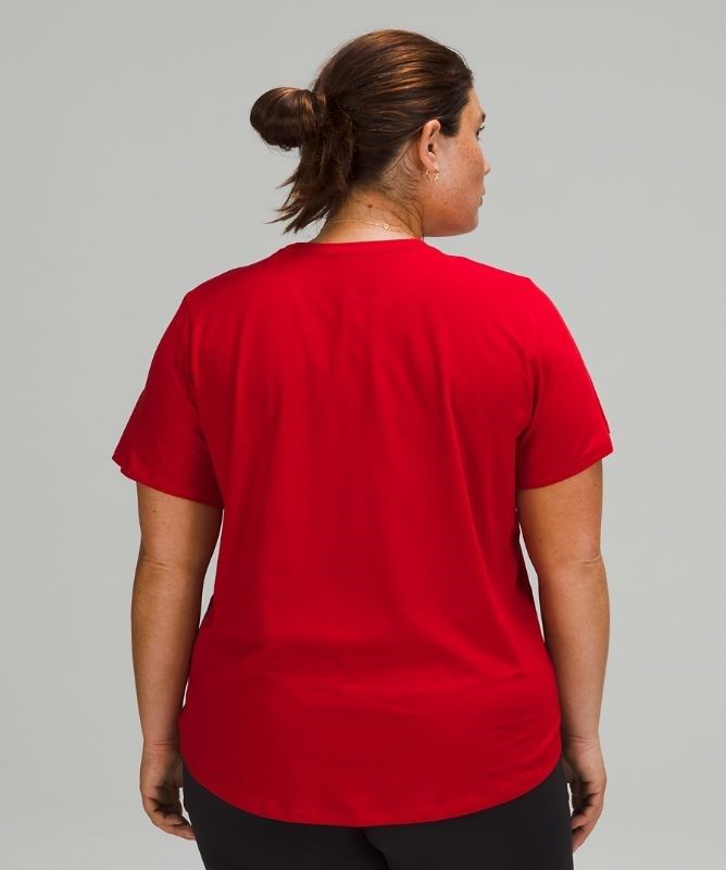 Lululemon Love Crew Short Sleeve T-Shirt Blast Dam Mörkröda | CZFH-58917