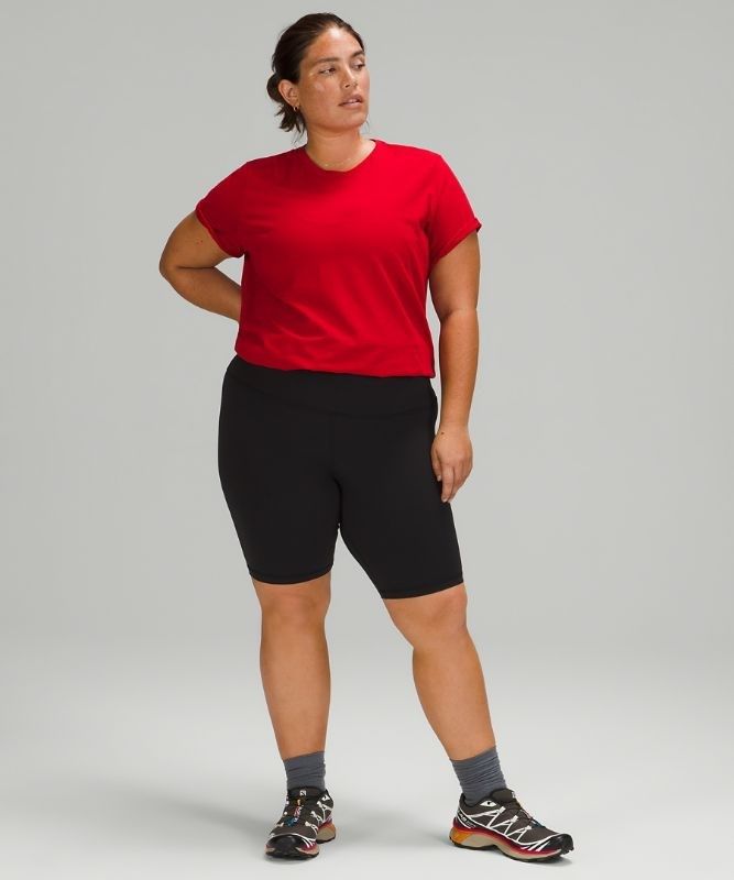 Lululemon Love Crew Short Sleeve T-Shirt Blast Dam Mörkröda | CZFH-58917