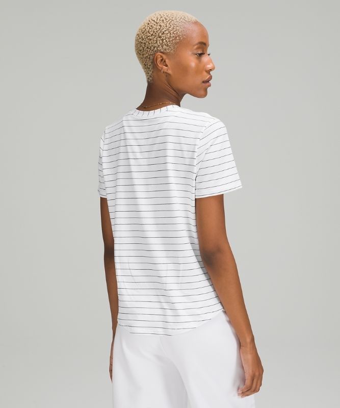 Lululemon Love Crew Short Sleeve T-Shirt Blast Dam Vita Svarta | BDHP-27941