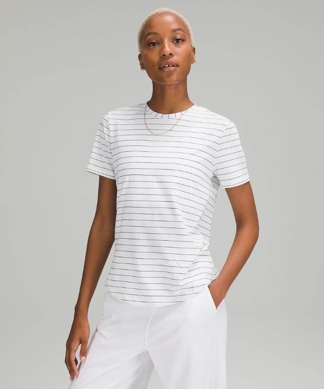 Lululemon Love Crew Short Sleeve T-Shirt Blast Dam Vita Svarta | BDHP-27941