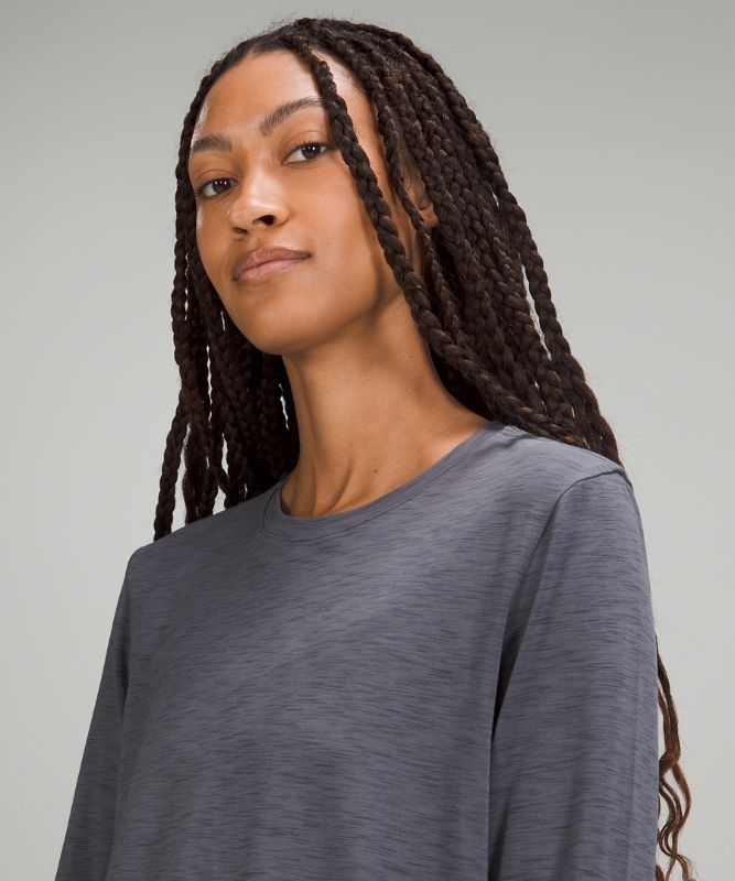 Lululemon Love Long Sleeve Blast Dam Svarta Mörkgrå | ODGE-51640