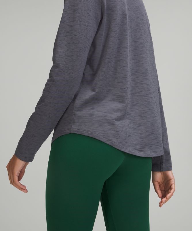Lululemon Love Long Sleeve Blast Dam Svarta Mörkgrå | ODGE-51640