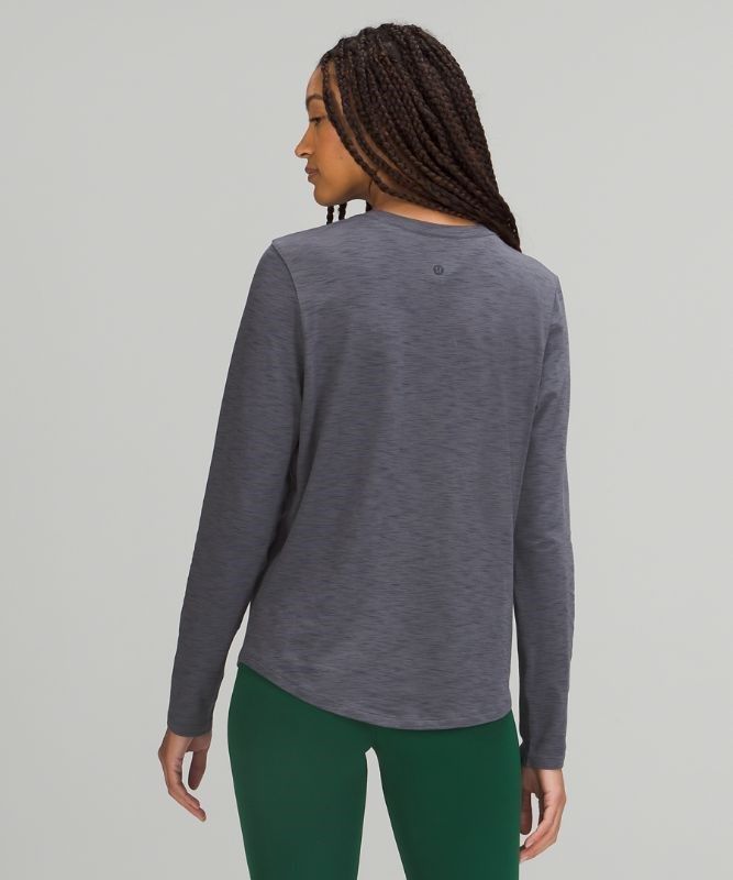 Lululemon Love Long Sleeve Blast Dam Svarta Mörkgrå | ODGE-51640
