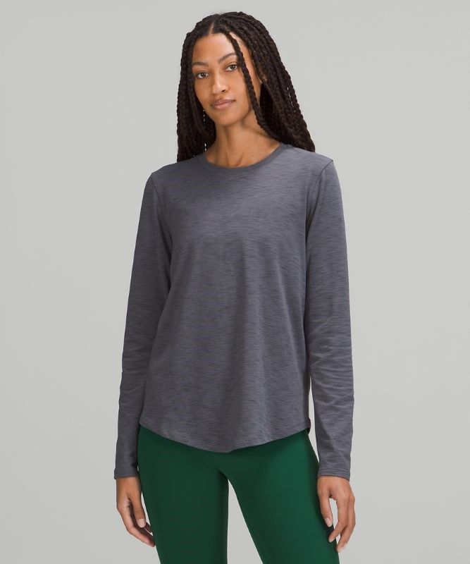 Lululemon Love Long Sleeve Blast Dam Svarta Mörkgrå | ODGE-51640