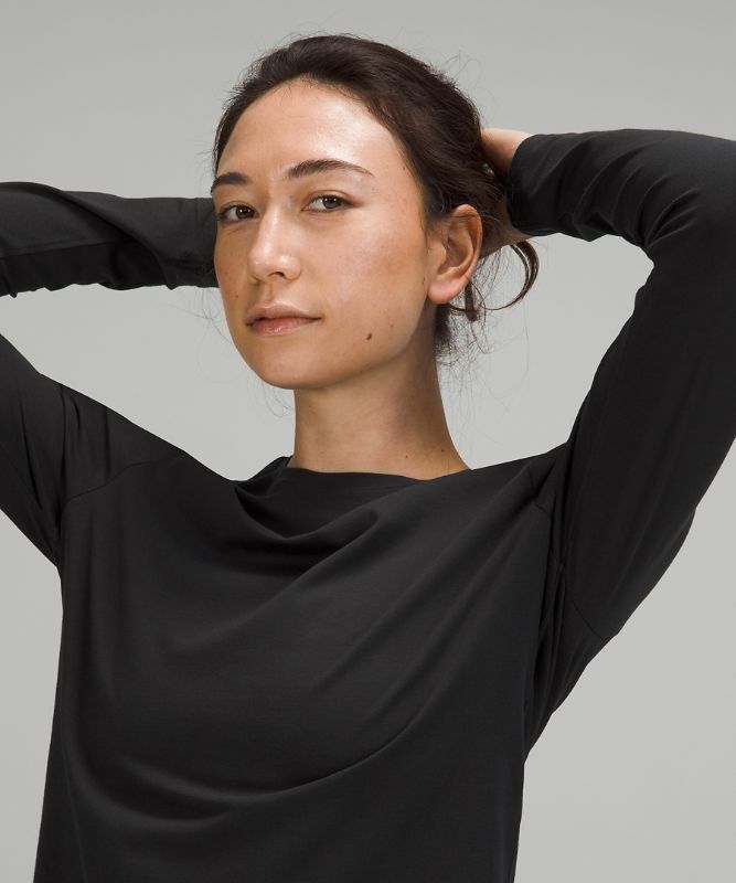Lululemon Love Long Sleeve Blast Dam Svarta | KQGC-75036
