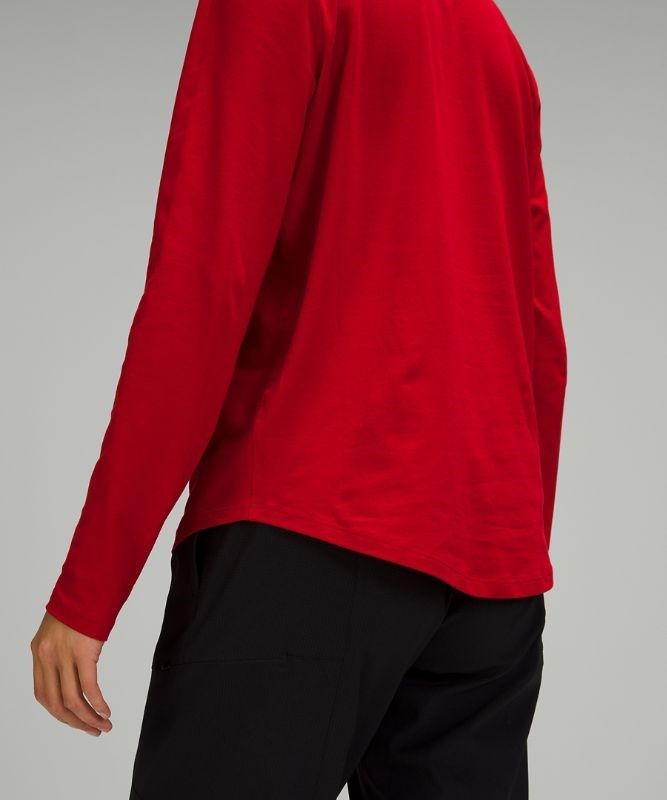 Lululemon Love Long Sleeve Shirt Blast Dam Mörkröda | UZWF-79246