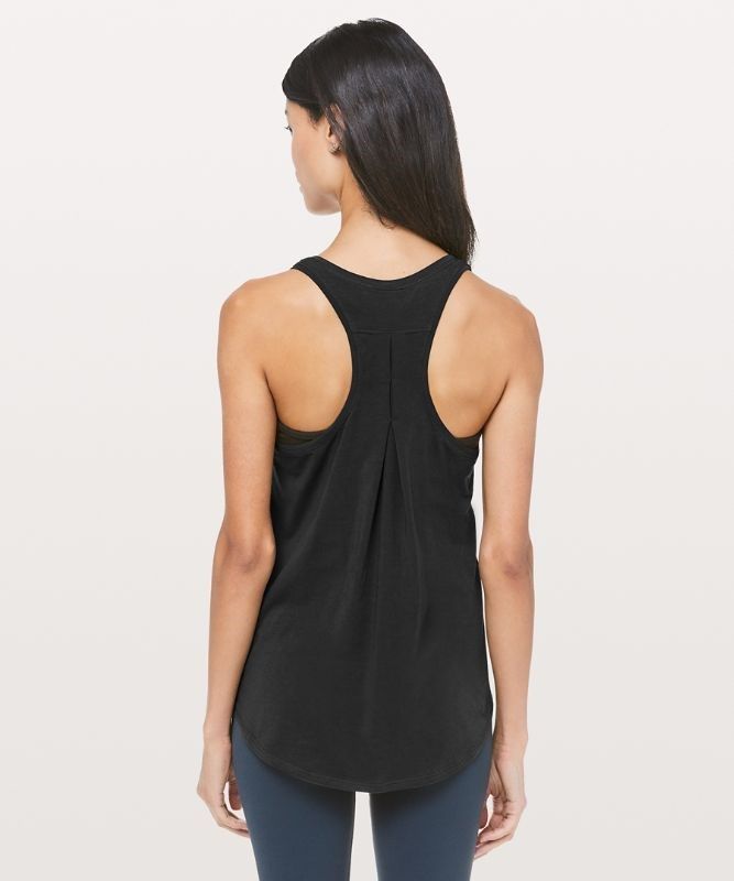 Lululemon Love Tank Pleated Blast Dam Svarta | GRNB-19436