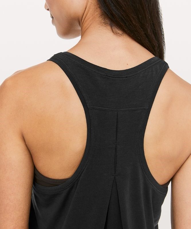 Lululemon Love Tank Pleated Blast Dam Svarta | GRNB-19436