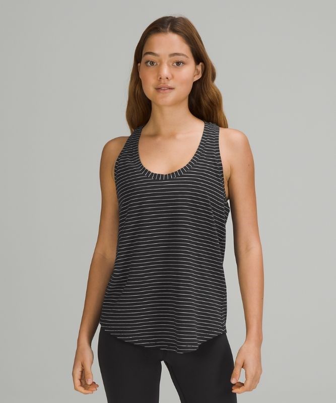 Lululemon Love Tank Top Blast Dam Svarta Vita | DIJH-69378