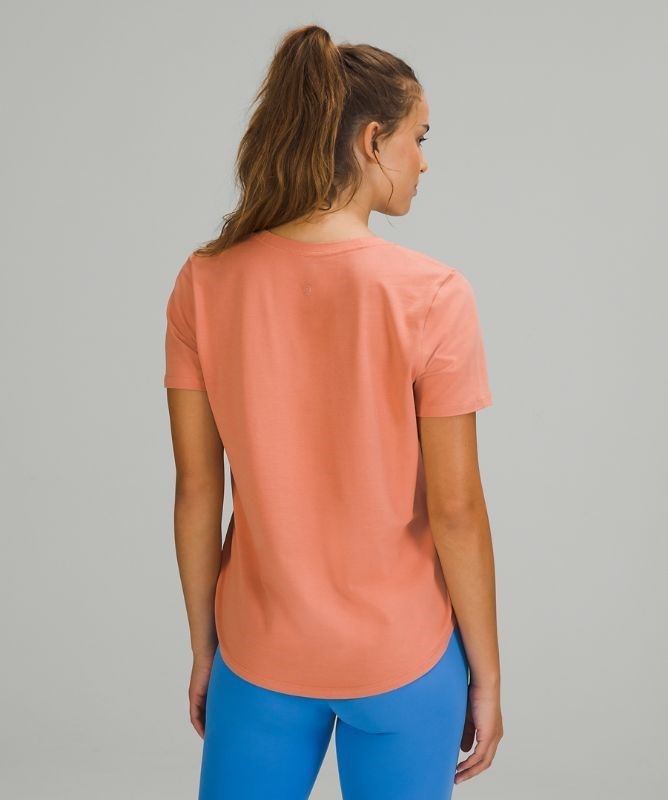 Lululemon Love V-Neck T-Shirt Blast Dam Rosa | ZVHT-70153