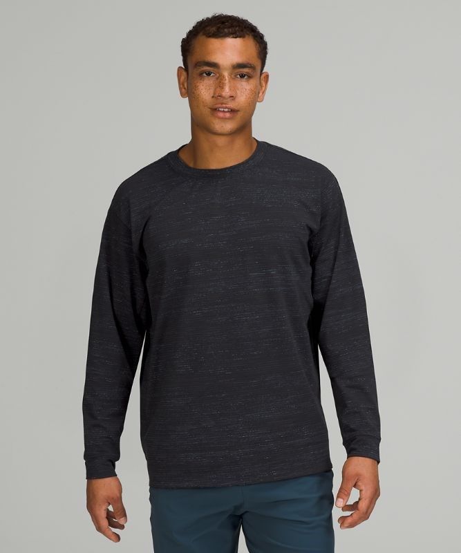 Lululemon Luxtreme Oversized Long Sleeve Crew Tröjor Herr Svarta Marinblå | WVFP-32975