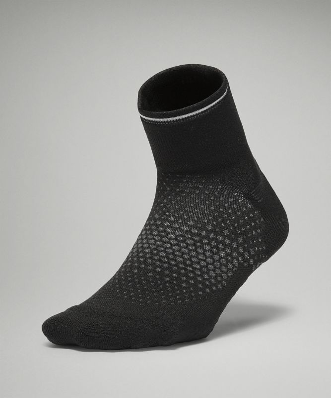Lululemon MacroPillow Ankle Running Sock Medium Cushioning Strumpor Accessories Svarta | CAHE-86320