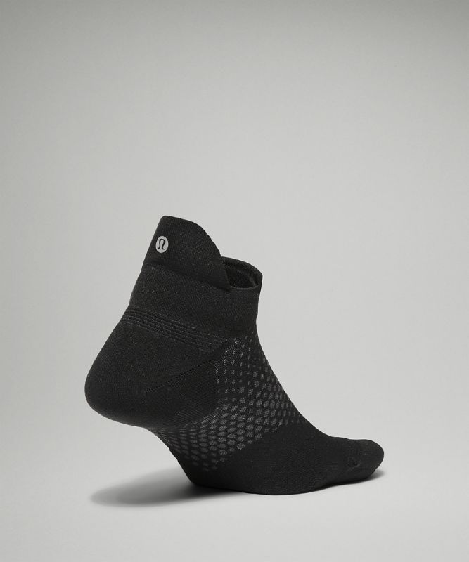 Lululemon MacroPillow Tab Running Sock Medium Cushioning Strumpor Accessories Svarta | BVTG-54803