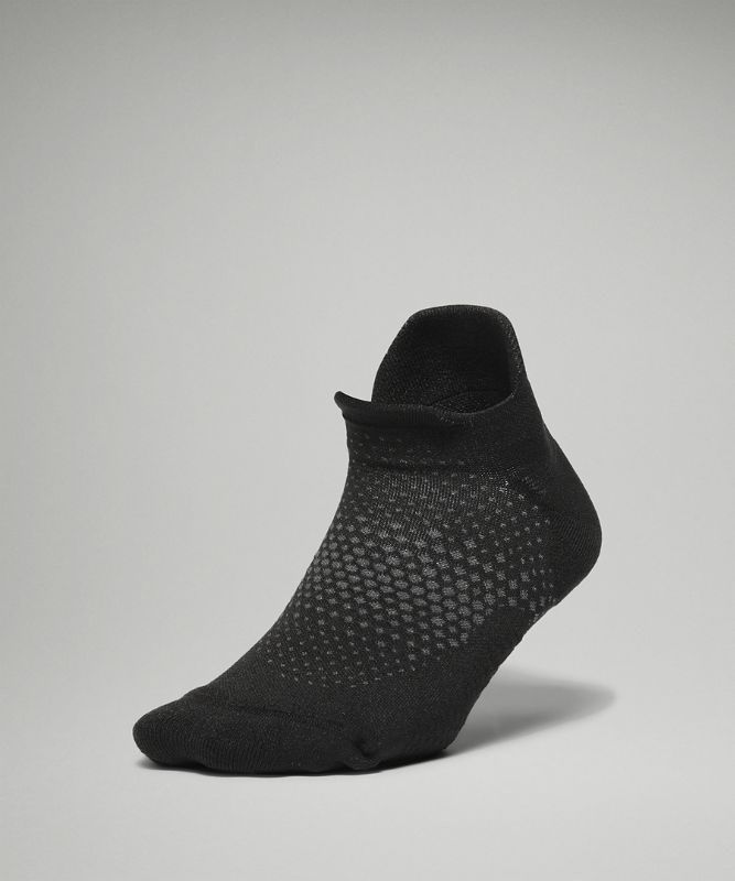 Lululemon MacroPillow Tab Running Sock Medium Cushioning Strumpor Accessories Svarta | BVTG-54803