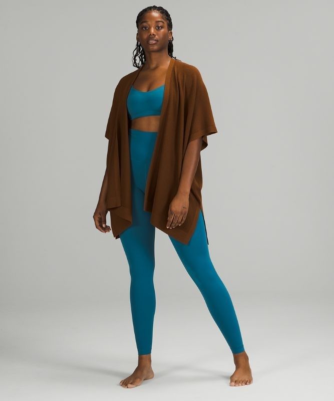 Lululemon Merino Wool Short Sleeve Wrap Jumpers Dam Koppar Bruna | DOAV-71830