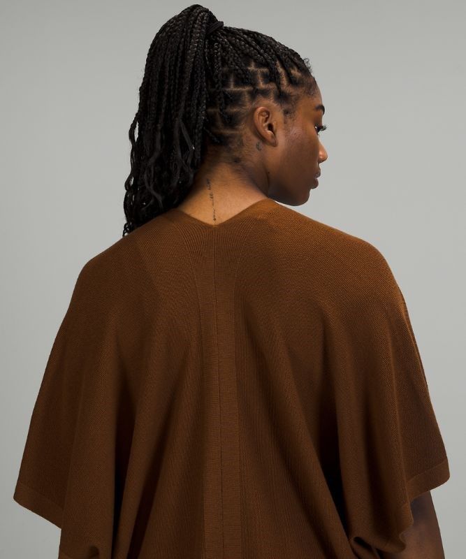 Lululemon Merino Wool Short Sleeve Wrap Jumpers Dam Koppar Bruna | DOAV-71830