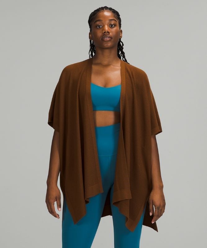 Lululemon Merino Wool Short Sleeve Wrap Jumpers Dam Koppar Bruna | DOAV-71830