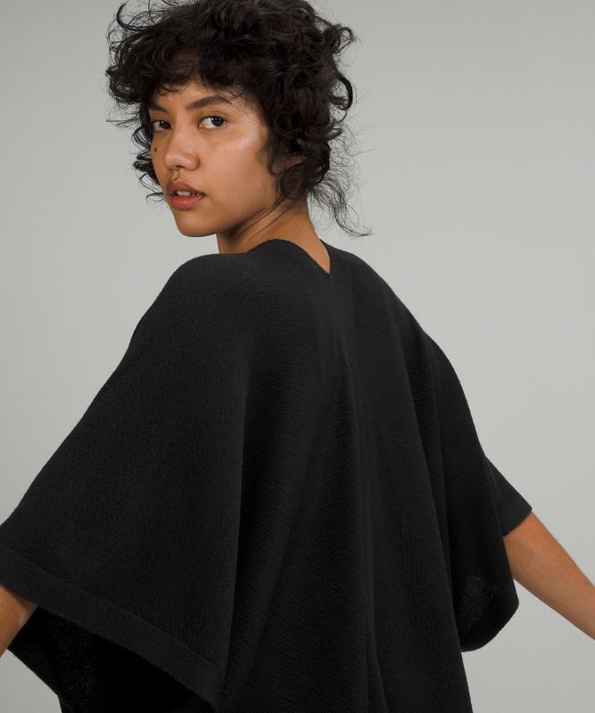 Lululemon Merino Wool Short Sleeve Wrap Tröjor Dam Svarta | AHDM-10823