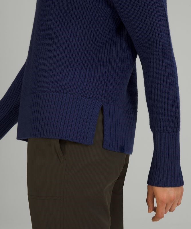 Lululemon Merino Wool V-Neck Sweater Tröjor Dam Night Sea | PRBA-96450