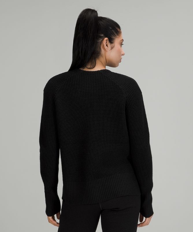Lululemon Merino Wool V-Neck Sweater Tröjor Dam Svarta | ICJO-63291