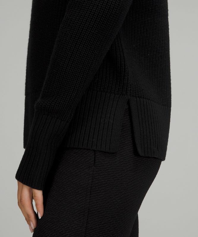 Lululemon Merino Wool V-Neck Sweater Tröjor Dam Svarta | ICJO-63291