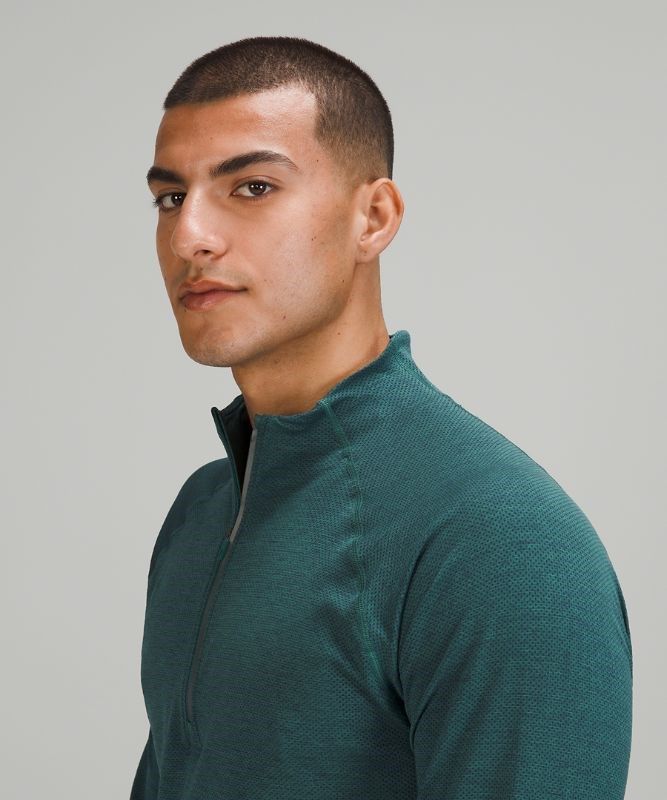 Lululemon Metal Vent Tech 1/2 Zip 2.0 Blast Herr Night Sea | QOBD-50872