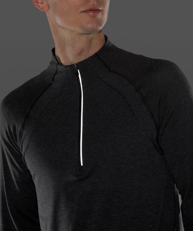 Lululemon Metal Vent Tech 1/2 Zip 2.0 Blast Herr Svarta Svarta | KYWN-36497