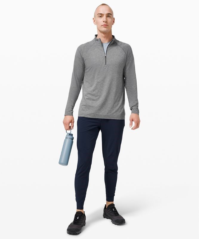 Lululemon Metal Vent Tech 1/2 Zip 2.0 Blast Herr Vita | YJID-13095