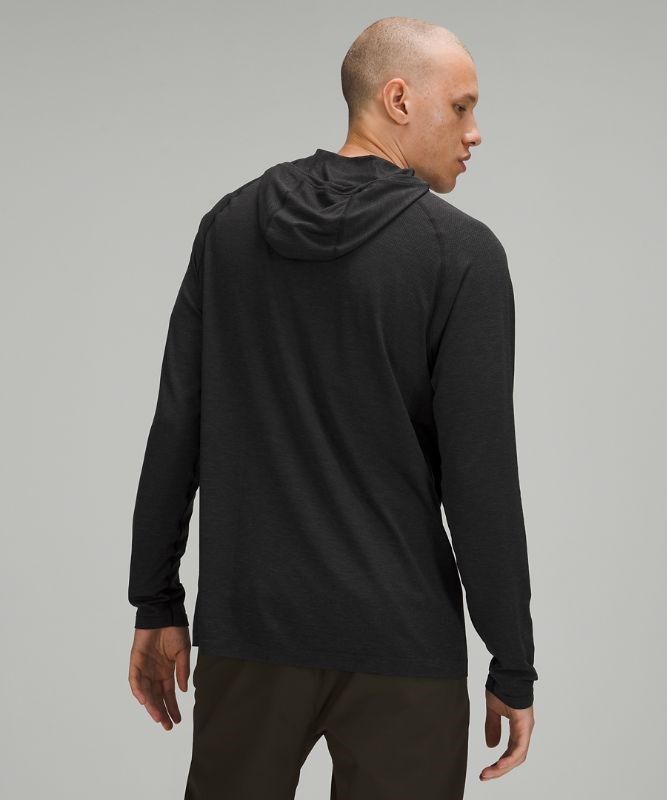 Lululemon Metal Vent Tech Hoodie 2.0 Blast Herr Svarta Svarta | DMKG-34926