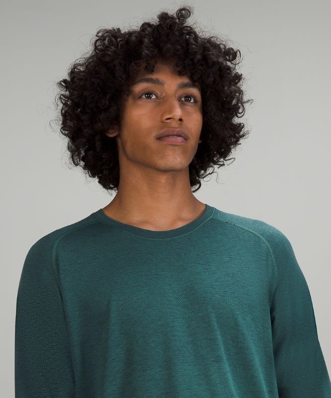 Lululemon Metal Vent Tech LS 2.0 Blast Herr Night Sea | YZNW-53921