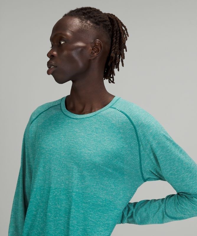 Lululemon Metal Vent Tech LS 2.0 Blast Herr Mintgröna Turkos Blå | MJNR-47091