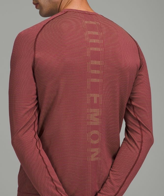 Lululemon Metal Vent Tech Long Sleeve 2.0 Blast Herr Gula Vinröda | XKVH-10685