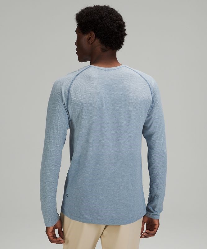 Lululemon Metal Vent Tech Long Sleeve 2.0 Blast Herr Vita Blå | ADUH-76329