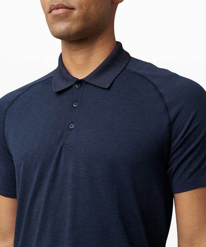 Lululemon Metal Vent Tech Polo 2.0 Blast Herr Blå Marinblå | OEBL-72436