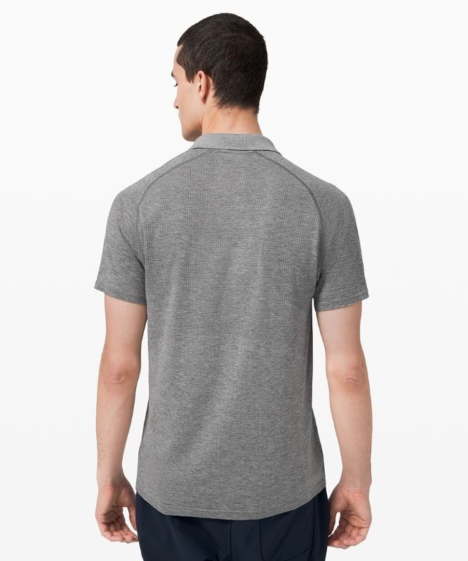 Lululemon Metal Vent Tech Polo 2.0 Blast Herr Vita | NMIC-87015
