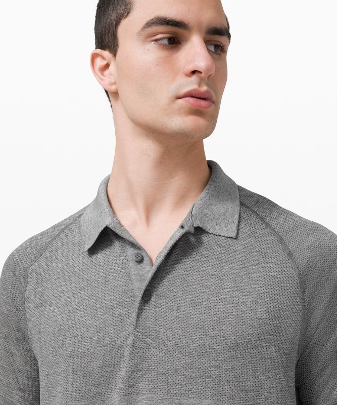 Lululemon Metal Vent Tech Polo 2.0 Blast Herr Vita | NMIC-87015