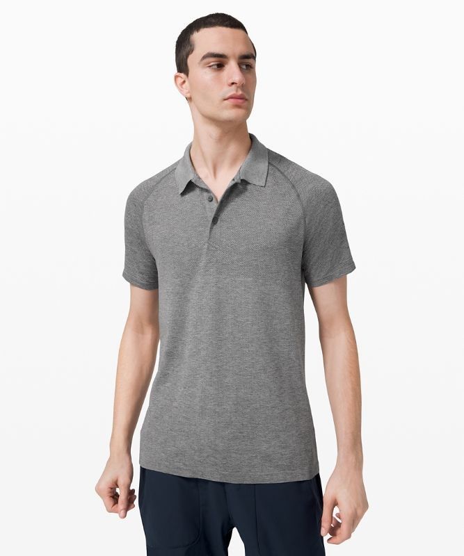 Lululemon Metal Vent Tech Polo 2.0 Blast Herr Vita | NMIC-87015