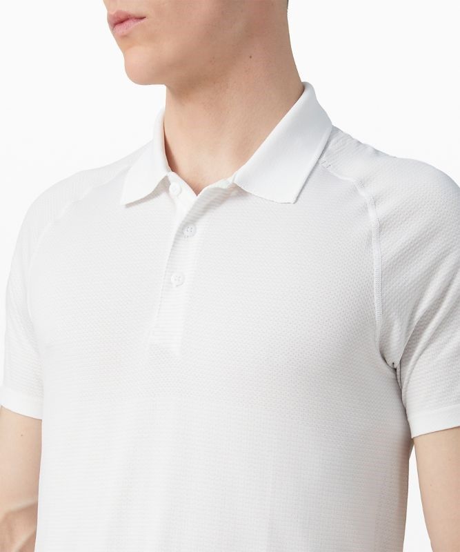 Lululemon Metal Vent Tech Polo 2.0 Blast Herr Vita Vita | NDUK-36804