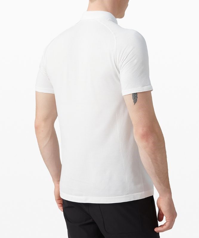 Lululemon Metal Vent Tech Polo 2.0 Blast Herr Vita Vita | NDUK-36804