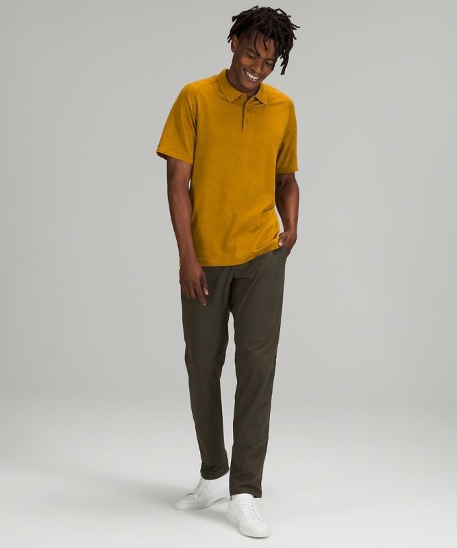 Lululemon Metal Vent Tech Polo 2.0 Blast Herr Guld Bruna | IBZP-29140