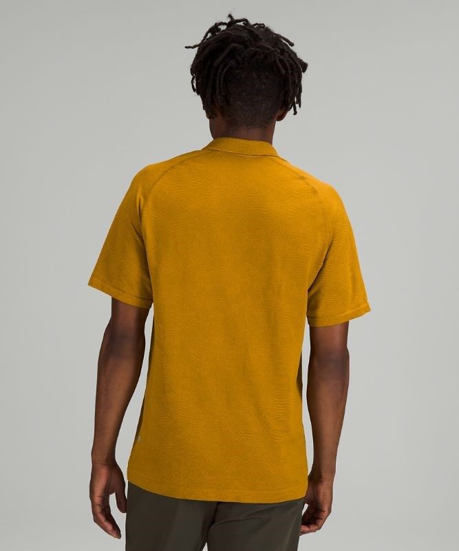 Lululemon Metal Vent Tech Polo 2.0 Blast Herr Guld Bruna | IBZP-29140