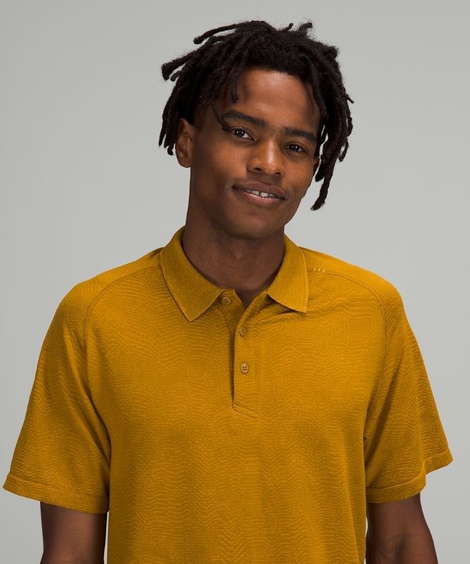 Lululemon Metal Vent Tech Polo 2.0 Blast Herr Guld Bruna | IBZP-29140