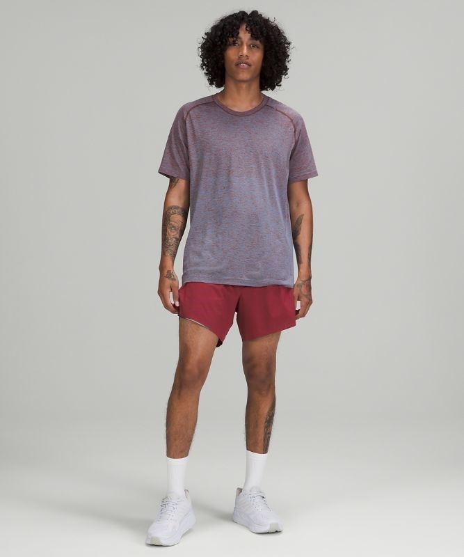Lululemon Metal Vent Tech SS 2.0 Blast Herr Bruna Blå | RGFT-97352